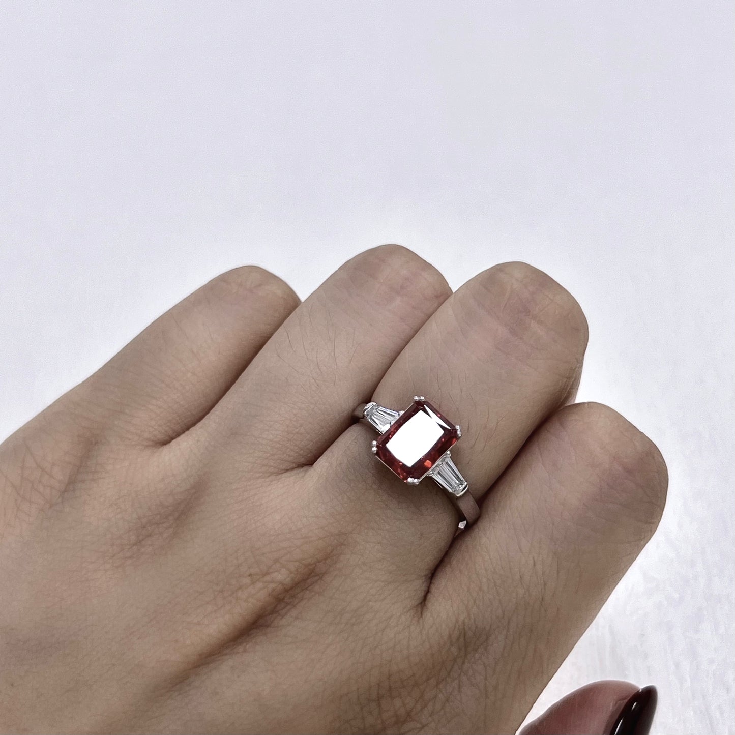 Red Zircon Ring
