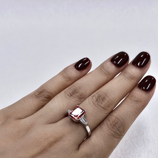 Red Zircon Ring